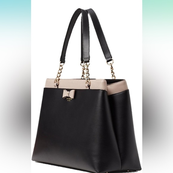 🎁💕👀 Kate Spade Baldwin Street Maryanne (WKRU4861) Black/Almond EUC - Picture 3 of 7